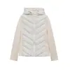 Ropa de Mujer Transfronteriza Otoño e Invierno 2025 Nueva Moda Europea y Americana Chaqueta de Algodón Cálida con Capucha y Empalme en la Cintura Chaqueta