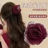 Presilha de Garra Rosa Seca Roxo Presilha de Flor Feminina 2026 Nova Presilha de Cabelo Parte de Trás da Cabeça Presilha de Tubarão Acessórios de Cabelo com Sensação de Luxo