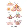 Nueva Pegatina Facial de Mariposa Estrella de Colores con Brillo Tatuaje Temporal para Fiesta Evento Escenario Niños Pegatina Facial Degradada