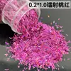 Tiras de Cebolleta Láser Hechas a Mano Flotantes Cáñamo Cristal Epoxi Pintura Láser de Siete Colores Escamas Doradas Brillo Adornos Tiras Largas Pequeñas