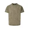 JiaYiKu Verão Pesado Lavado Desgastado Algodão Puro Camiseta Manga Curta Masculina Nova Marca Tendência Retro Americana Camada Base