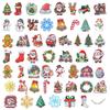 50 Stickers de Navidad, Brillo Fino Láser Regalos de Papá Noel, Regalos Festivos, Stickers de Material Decorativo