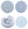 Molde de Resina de Cristal DIY Papoula Decoração de Mesa Mandala Porta-Copos Base de Armazenamento Molde de Silicone Venda por Atacado em Estoque
