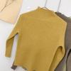 [Stock Listo] Tejido de Punto de Cuello Alto Medio Estilo Coreano para Niños y Niñas, Camiseta Básica Nuevo Estilo Otoño e Invierno 2025 para Niños