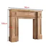 Gabinete decorativo de chimenea de casa de campo vintage de madera maciza estilo americano, estante de chimenea simple estilo francés y europeo, accesorio para fotografía de bodas