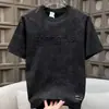 Nova Camiseta Casual Masculina de Verão com Gola Redonda e Manga Curta, com Letras Impressas em Aço Resistente, Modelagem Solta, Manga Curta Masculina
