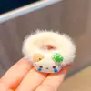 Versión Coreana de la Nueva Bolsa de Expresión de Felpa Amarillo Leche Diadema de Pelo de Gato Estilo Dulce Femenino Diadema de Goma Accesorio para el Cabello
