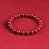 Pulsera de Cinabrio Crudo con Cuentas de Arena de Cristal Translúcido, Pulsera Unisex, Joyería de Regalo por Año de Nacimiento al por Mayor