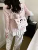 Bolsa Infantil 2026 Novo Estilo Coreano Mochila 3D com Laço e Bolinhas Estilo Escolar Menina para o Dia a Dia Mochila de Desenho Animado
