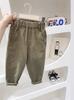 Pantalones de Otoño para Niños 2026 Nuevo Estilo Pantalones Cargo Casuales para Niños Pantalones de Otoño Elegantes de Color Sólido para Niños Pequeños