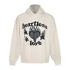 Sudadera con capucha de terciopelo Bpm con estampado de letras Broken Planet, holgada, casual, para hombre y mujer, moderna, otoño e invierno