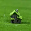 Paisaje en miniatura, casa de campo retro creativa con techo de paja, accesorios de decoración DIY de botella ecológica, adornos de escritorio en miniatura