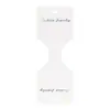 6*16cm Engrosado 400g Cartulina Blanca Cuerda para el Cabello Pulsera Plegable Tarjeta para Collar Cartón Impreso Estampado en Caliente Etiqueta de Joyería en Inglés