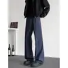 Novas calças casuais finas masculinas, perna reta, seda gelada, verão, soltas, pretas, marca moderna, micro 2026, calças flare