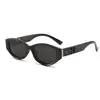 Gafas de sol poligonales estilo ojo de gato ins europeas y americanas, a la moda con detalles de remaches y letras, lentes polarizados retro con protección UV