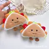 Muñeco Colgante Creativo Nuevo de Peluche con Forma de Sándwich para Mochilas de Niñas, Decoración de Llavero, Adorno Colgante que Chirría