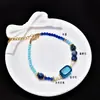 Collar de Perlas de Cristal Ojo de Gato Piedra Azul Nuevo Chinoiserie Dinastía Han Accesorios Cheongsam Lujo de Gama Alta de Nicho Accesible Para Mujeres
