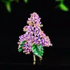 Broche Esmaltado Lila, Estilo Elegante de Gama Alta de Nicho, Broche para Chaqueta de Traje, Pin Único y Versátil