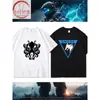 Ropa de Merchandising del Juego Dark Zone Camiseta de Manga Corta Emblema del Regimiento Lobo Blanco Negro Oro Internacional Mismo Estilo Ropa de Media Manga para Estudiantes Moderna