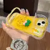 Boneca de Fruta Tridimensional Adequada para Capa de Celular Transparente Apple 16Pm 18 Silicone 15 Fofa 14 Anti-Queda 17 Suporte Duplo