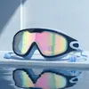 Gafas de Natación de Marco Grande Selladas con Silicona para Adultos, Alta Definición, Impermeables, Antivaho, No Irritantes para los Ojos, Lentes Electroplateadas, Fabricante de Gafas de Natación al por Mayor