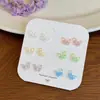 Pendientes de camelia coloridos de macarrones frescos, nuevos pendientes de frijol sencillos de primavera y verano, pendientes de dopamina para mujer en el puesto