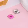 Acessórios de Joia de Liga com Gotejamento de Óleo DIY Estilo Europeu e Americano Transfronteiriço Pingente de Lábio Vermelho Sexy Pingente para Pulseira e Colar DIY