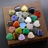 Corazón de Melocotón de Cristal Venta al por mayor Transfronteriza Colgante de Jade Accesorios Pulsera Colgante Hecho a Mano en Forma de Corazón Adorno 20 mm Piedra Preciosa