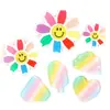 Pasador Cabeza Sonriente Adorno para el Cabello Material Nube Accesorios para el Cabello de Bebé Amor Hecho a Mano Girasol DIY Infantil Parche para Zapato Croc