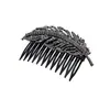Nuevo Pasador de Plumas, Elegante Pasador Lateral, Pinza para el Cabello de Alta Gama para Flequillo, Pinza Bb, Diseño de Hoja Dorada