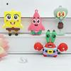 Llavero de silicona de Bob Esponja con colgante de muñeco, llavero de Bob Esponja con Patricio Estrella, venta directa