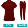 Amazon Europeo y Americano Dental Dentista Cirugía Mujeres Ropa Dividida para Lavarse las Manos Traje Elástico Secado Rápido Transpirable Ropa de Enfermera