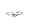 Anillo de plata de ley S925 con diseño retro de nicho estilo coreano INS 403, sencillo, combinable con personalidad, geométrico y cuadrado, para mujer
