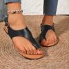Sandalias Planas de Hebilla Slip-On de Talla Grande para Mujer para Uso en Exteriores, Sandalias de Playa Transfronterizas