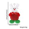 Papai Noel Desenho Animado Boneco de Neve Rena Pingente de Veludo Decoração de Natal Boneca de Tecido Boneca Ursinho Ornamentos para Pendurar