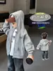 7795 Sudadera con capucha para niño 2026 Nueva temporada Primavera y Otoño Ropa casual para niños Sudadera con capucha Cardigan Ropa de primavera Bebé Estilo coreano Top