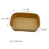 Caja de Almuerzo Desechable, Caja de Empaque para Comida Ligera, Caja de Almuerzo a Prueba de Aceite, Caja de Empaque para Ensalada de Frutas, Bol Cuadrado de Papel Kraft