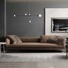 Sofá Minimalista Italiano de Cuero Capa Superior de Piel de Vaca Tres Plazas Lujo Ligero Nórdico Apartamento Pequeño y Mediano Sala de Estar Combinación de Sofá