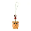 Cadena para Teléfono de Sándalo Natural Barbie Tigre Lindo Pequeño Llavero de Tigre Creativo DIY Colgante