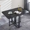 Mesa de Jantar Longa Dobrável para Moradia de Aluguel, Mesa Portátil e Móvel, Mesa de Jantar Quadrada Dobrável Simples para Uso Doméstico Atacado