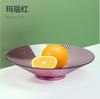 Plato de Frutas de Plástico Transparente Engrosado Estilo Chino Cocina Sala de Estar Limpieza Suave y Conveniente Plato de Frutas Cesta de Frutas Simple de Fondo Plano
