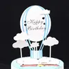 Hermoso globo nube colorido dorado traje de inserción para tarjeta de pastel de cumpleaños globo aerostático inserción de bandera decoración para hornear