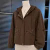Ropa de Otoño e Invierno para Mujeres de Mediana Edad: Chaqueta Corta de Piel de Ciervo para Mujer, Nuevo Modelo 2026, Chaqueta Casual con Capucha para Madres