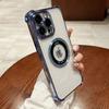 Adequado para Apple 15 Airbag de Quatro Cantos Anti-Queda Círculo Duplo Magnético Galvanoplastia Capa de Celular Iphone14 Tudo Incluso 16