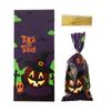 Amazon halloween bolsillo plano bolsa de celofán opp dividida para dulces horneado galletas bolsa de embalaje para fiestas