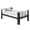 Cama de Solteiro Espessa, Cama de Ferro Reforçada para Adultos, Cama de Ferro Forjado para Dormitório de Funcionários, Cama Dupla para Apartamento de Estudantes, Cama de Aço de Camada Única