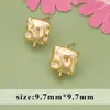 Estilo Ins Transfronterizo Diseño de Nicho Exquisitos Pendientes de Zirconio Hojas Retorcidas Anillo DIY Pendientes Accesorios de Material para Pendientes