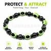 Moda Europeia e Americana Pulseira Elástica Pulseira de Pedra da Vesícula Negra para Homens e Mulheres Pedra de Energia Joia de Pedra da Vesícula Negra Presente Pulseira Maçã