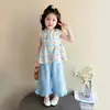 Conjunto de Verano para Niñas 2026 Nuevo Elegante Ropa de Verano Infantil para Bebés Niñas, Conjunto de Dos Piezas Delgado Casual de Moda sin Mangas