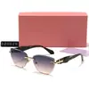 Nuevas Gafas de Sol Cat-Eye con Marco Metálico Transfronterizo Lacado Estilo Retro Europeo y Americano Sin Marco Bordes Cortados Degradado Modelo de Tendencia 320028